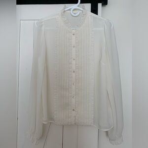 Aritzia Wilfred Fiji Blouse White (M)